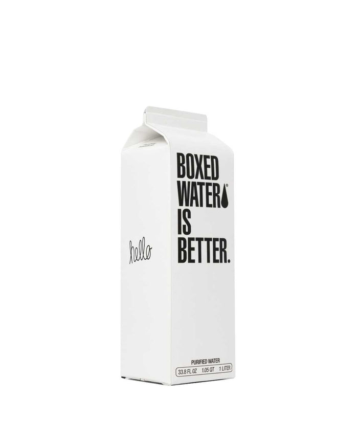 Diagonal shot of 1L Boxed Water carton