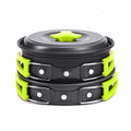 Kit Cuisine Camping Aluminium 10 Pièces Antiadhésif - Batterie Complète 2-3 Personnes - Camp de Base Farzen
