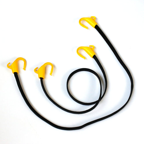 100cm MC Motoparts elastic nylon bungee shock cord, 16mm thick, with flexible stretch and durable nylon construction for secure fastening.