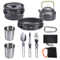 Bouilloire Outdoor Double Paroi 1,2L avec Kit Ustensiles - Camping 2-3 Personnes - Camp de Base Farzen
