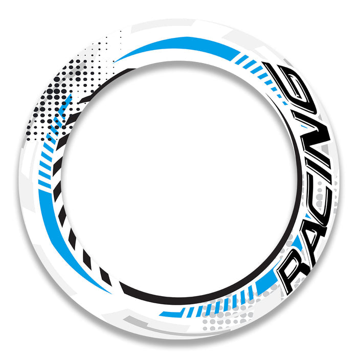 17 inch Kawasaki Honda Yamaha wheel rim protection stickers set, front and rear, with decorative decals by StickerBao.
