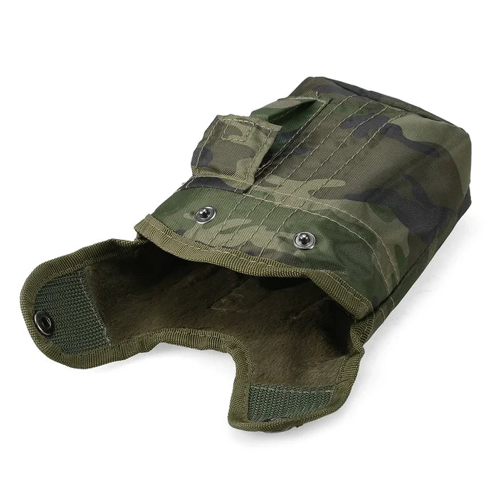 Gourde Militaire Tactique 1L avec Housse - Plastique Renforcé Survie Bushcraft - Camp de Base Farzen
