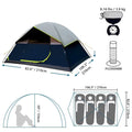 Tente Camping 4 Personnes - Darkroom Anti-Lumière Famille - Camp de Base Farzen