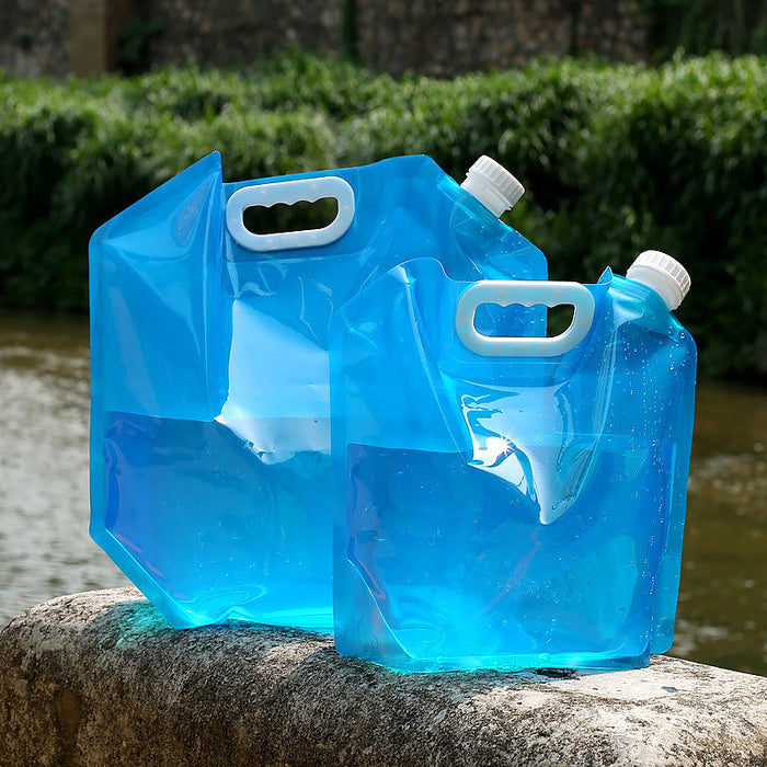 Sac à Eau Pliable PVC 5L/10L Conteneur Portable Camping - Camp de Base Farzen