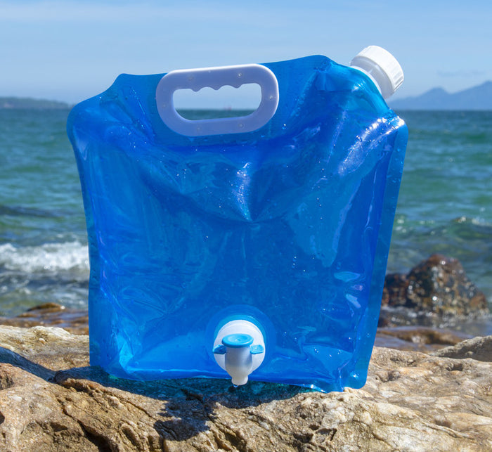 Sac à Eau Pliable PVC 5L/10L Conteneur Portable Camping - Camp de Base Farzen