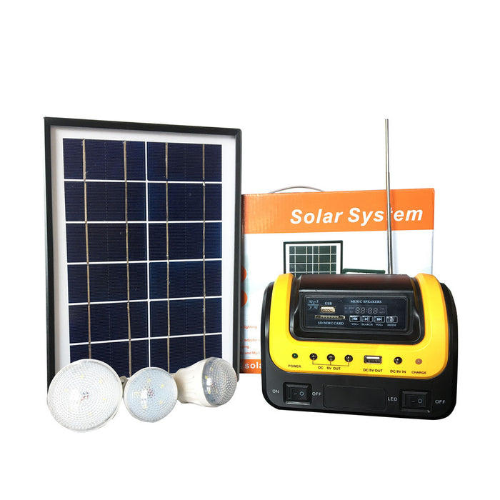 Kit Éclairage Solaire Portable 5W | Radio Bluetooth & Power Bank 5000mAh - Camp de Base Farzen