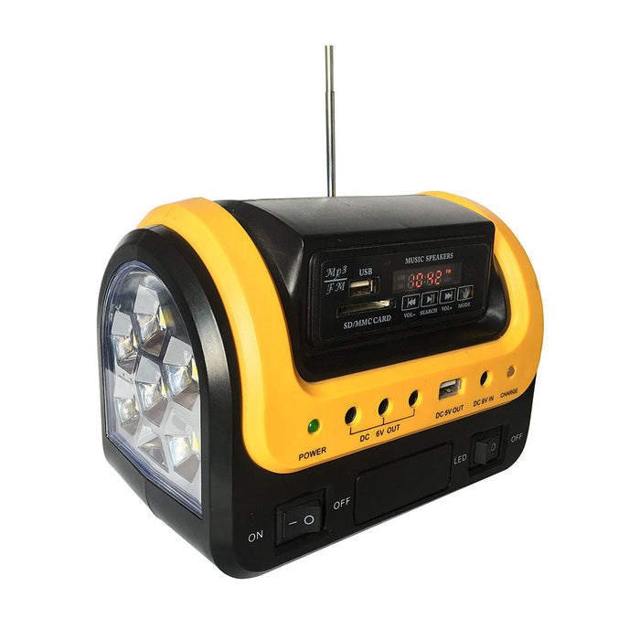 Kit Éclairage Solaire Portable 5W | Radio Bluetooth & Power Bank 5000mAh - Camp de Base Farzen