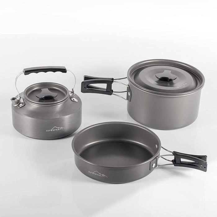 Kit Réchaud Camping Aluminium 6 Pièces Portable Ultra-Léger - Camp de Base Farzen