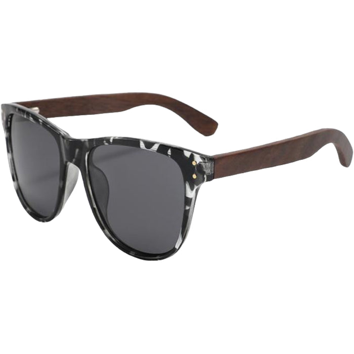 Bamboo Wood Polarized Sunglasses with Zebra Frame - UV400 Cat 3 Lenses - YOGAZ