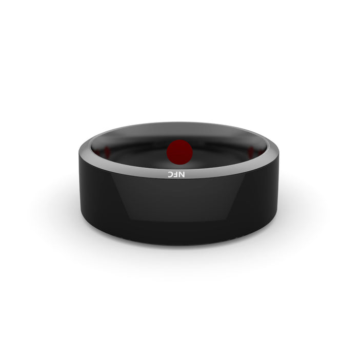 Bague connectée multifonctionnelle noire haute technologie - Camp de Base Farzen