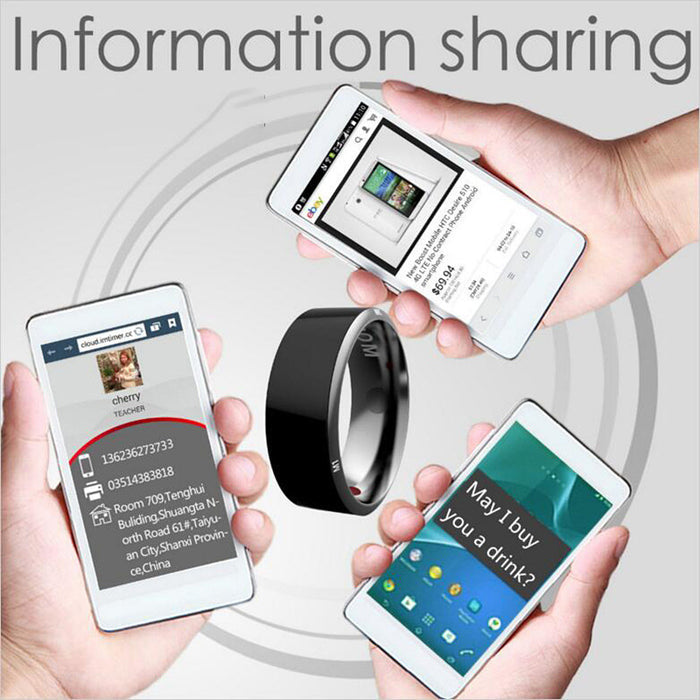 Bague connectée multifonctionnelle noire haute technologie - Camp de Base Farzen
