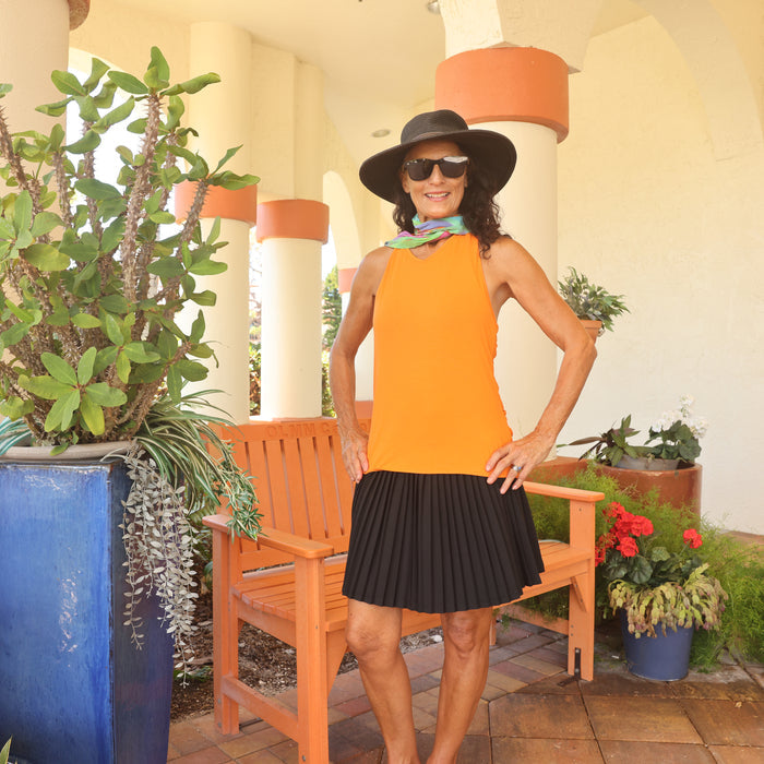 Black Pleated Skort - YOGAZ
