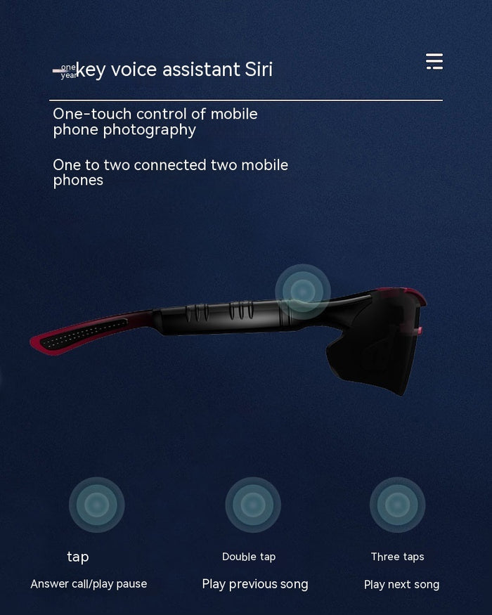 Lunettes Bluetooth Sport - Casque Audio Activités Extérieur 64g - Camp de Base Farzen