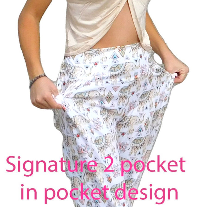 Bunty Elephant Print YOGAZ-Signature Pocket in Pocket Design - YOGAZ
