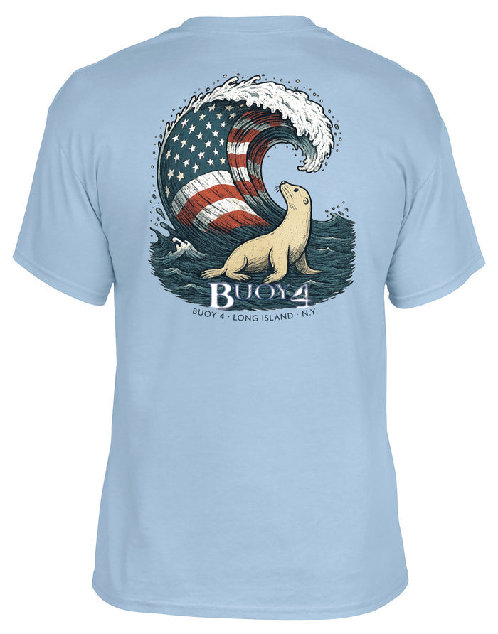 Buoy 4 American Wave Short Sleeve Graphic Tee
