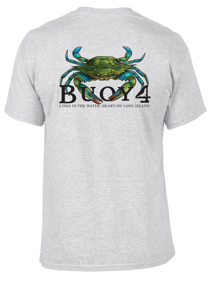 Buoy4 Blue Claw Crab Short Sleeve Graphic Tee