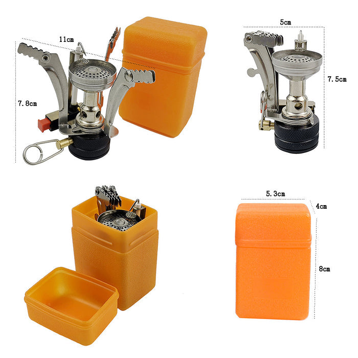 Kit Cuisine Camping Complet Réchaud + 8 Ustensiles Aluminium - Camp de Base Farzen