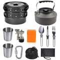 Kit Cuisine Camping Complet Réchaud + 8 Ustensiles Aluminium - Camp de Base Farzen