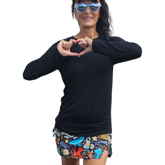 Bamboo UV Protectant Long Sleeve Shirt - Moisture-Wicking, Antibacterial, & UV Shield - YOGAZ