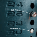 FA Adjustable Kettlebell shorter pin vs original pin