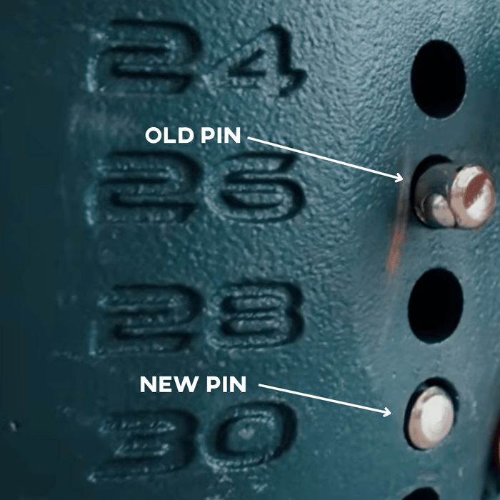 FA Adjustable Kettlebell shorter pin vs original pin