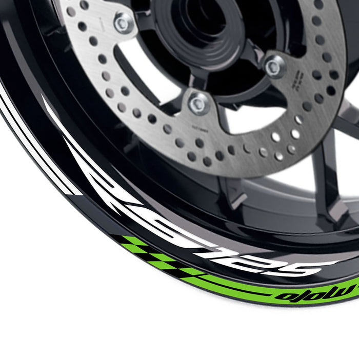 Fit Aprilia RS125 Logo GP 17 inch Rim Wheel Stickers Racing Check