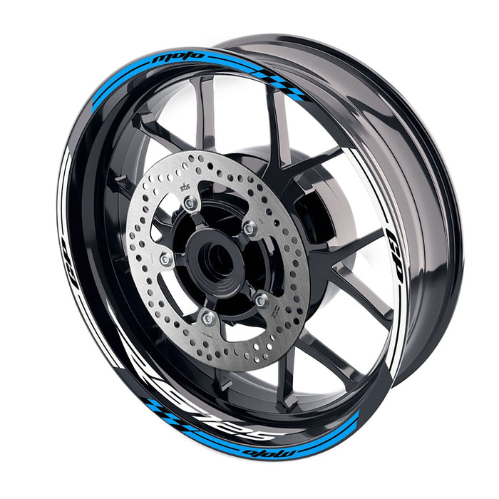 Fit Aprilia RS125 Logo Moto GP Check 17 inch Wheel Rim Sticker - MC Motoparts