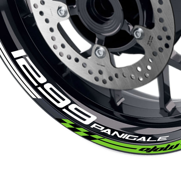 Fit Ducati 1299 Panigale Logo GP 17 inch Rim Wheel Stickers Racing Check