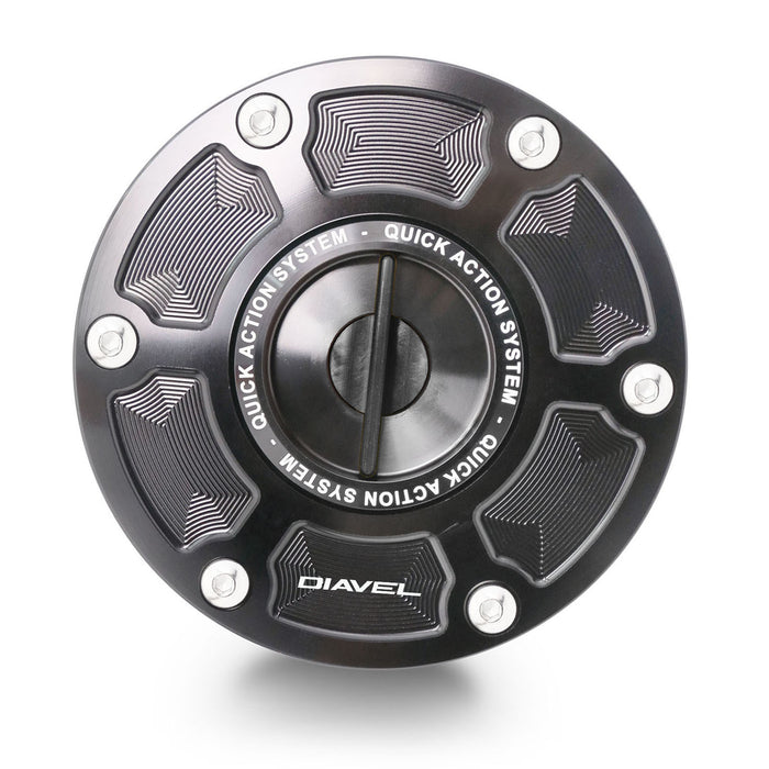 Fit Ducati Diavel 1260 S DVT Logo Engraved Keyless Fuel Cap - MC Motoparts