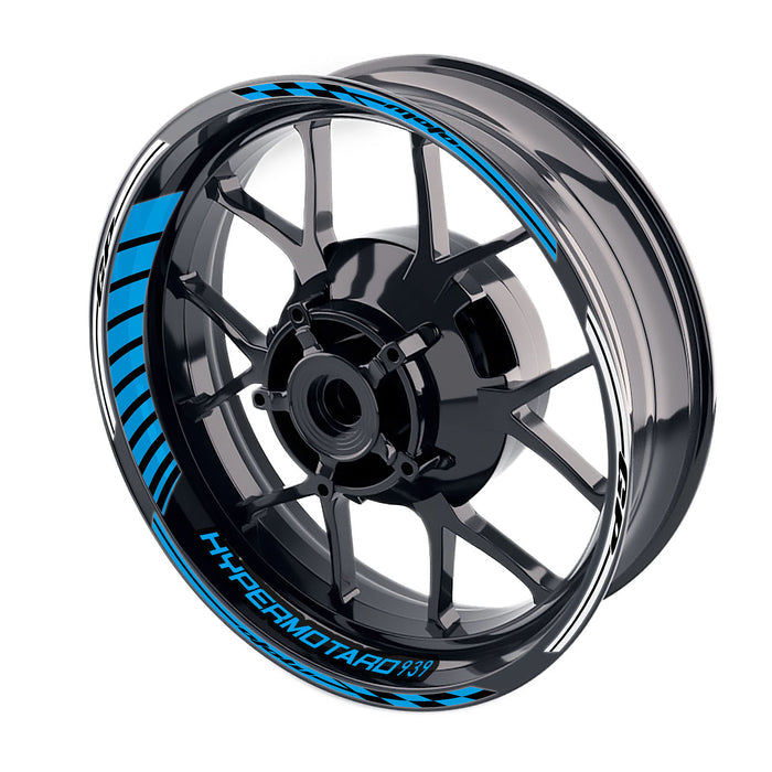 Fit Ducati Hypermotard 939 Logo Moto GP Stripe 17 inch Wheel Rim Sticker - MC Motoparts