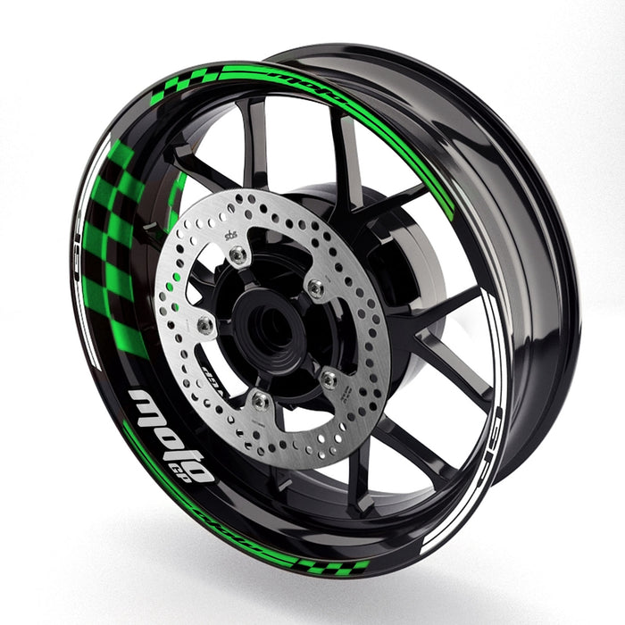 Fit Honda CB500R Logo Moto GP Check 17 inch Wheel Rim Sticker - MC Motoparts