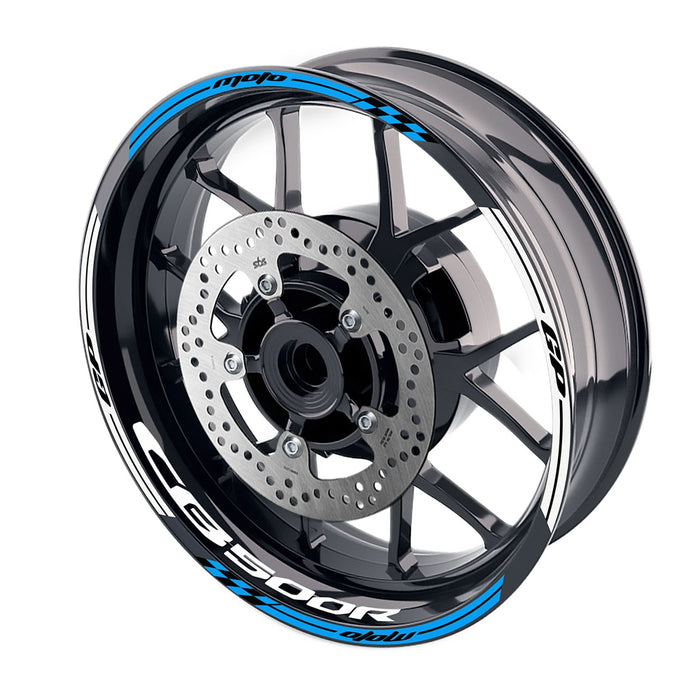 Fit Honda CB500R Logo Moto GP Check 17 inch Wheel Rim Sticker - MC Motoparts
