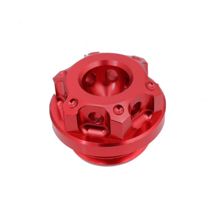 MC Motoparts CNC oil filler cap for Honda CBR1000RR, CBR600F, and CBR600RR motorcycles, durable metal construction.