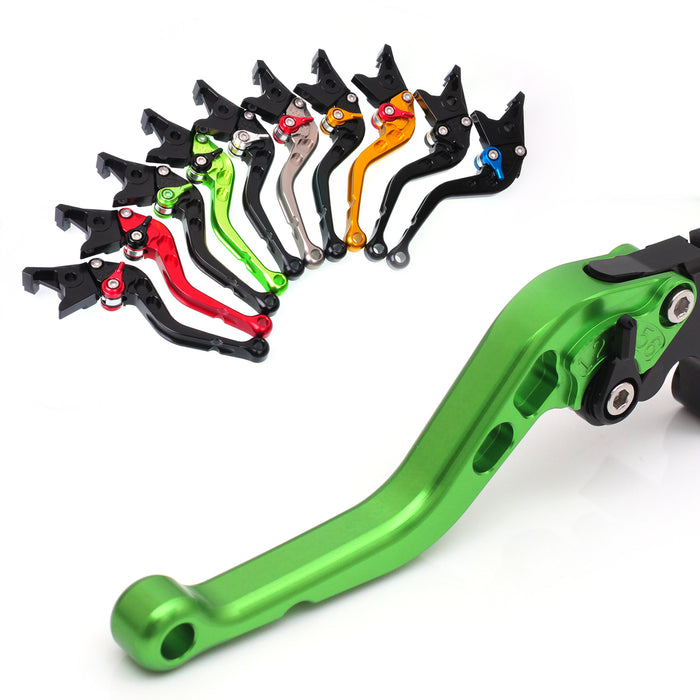 MC Motoparts CNC GP short brake and clutch lever for Honda CBR1100XX and ST1300 motorcycle, black and silver finish with ergonomic design.