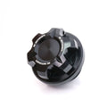 CNC oil filler cap for Suzuki GSXR 600, 750, 1000 GSR600 motorcycle by MC Motoparts, black T-Axis design.