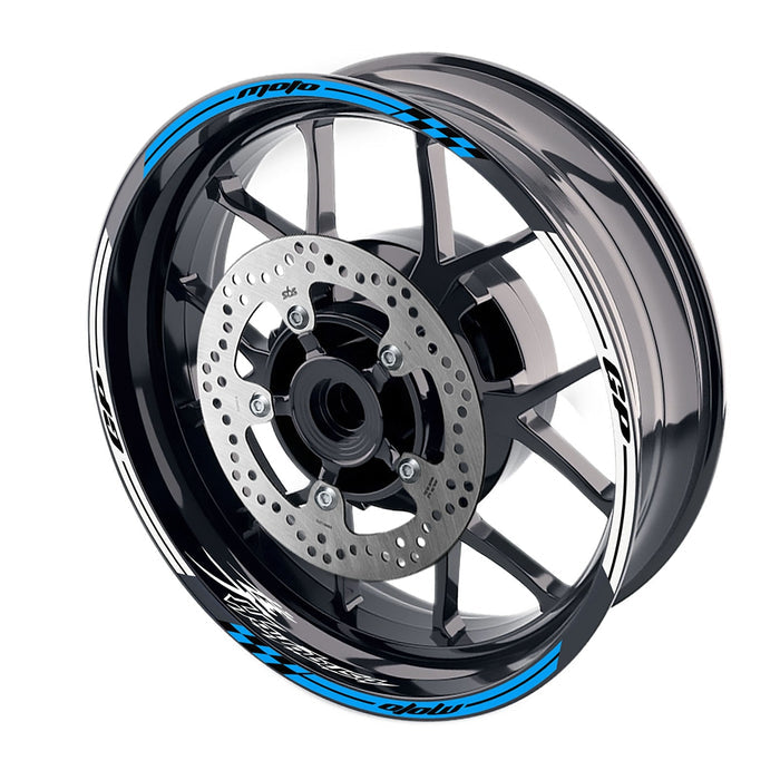 Fit Suzuki ?G Hayabusa Logo Moto GP Check 17 inch Wheel Rim Sticker - MC Motoparts