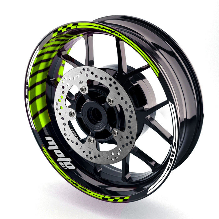 Fit Suzuki GSXS750 Logo Moto GP Stripe 17 inch Wheel Rim Sticker - MC Motoparts