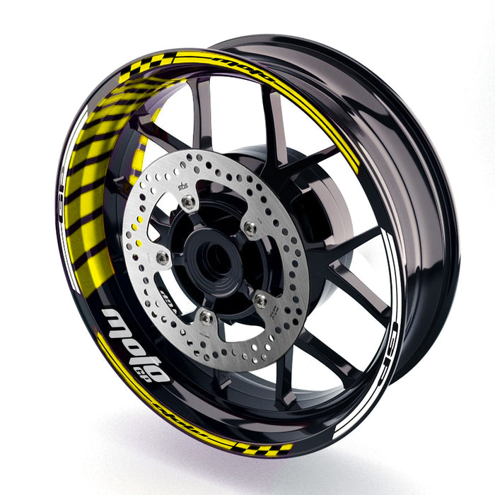 Fit Yamaha XSR 700 900 Logo Moto GP Stripe 17 inch Wheel Rim Sticker - MC Motoparts