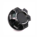 CNC oil filler cap for Yamaha YZF R6, R1, R3, MT-07, MT-10 motorcycles by MC Motoparts, black metal finish.