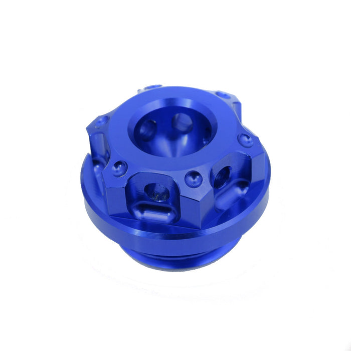 CNC oil filler cap for Yamaha YZF R6 R3 R1 R25 MT-07 MT-10 by MC Motoparts, black metal motorcycle engine oil cap.