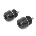 Black MC Motoparts swingarm spools for Ducati 899, 959 Panigale, Monster 821, and ATOM 6mm paddock stand compatibility.