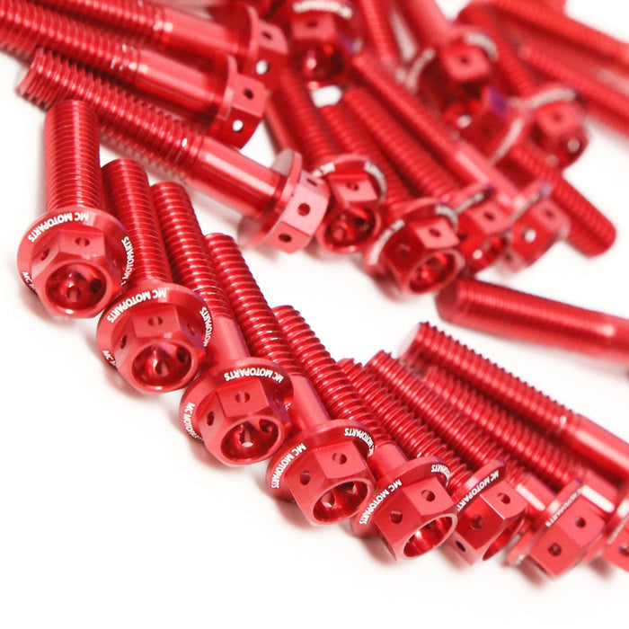 Red Honda CB1100 SF X11 1999-2007 CNC Crankcase Cover Bolt Kit