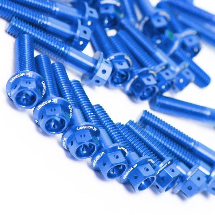 Blue Honda CB1100 SF X11 1999-2007 CNC Crankcase Cover Bolt Kit