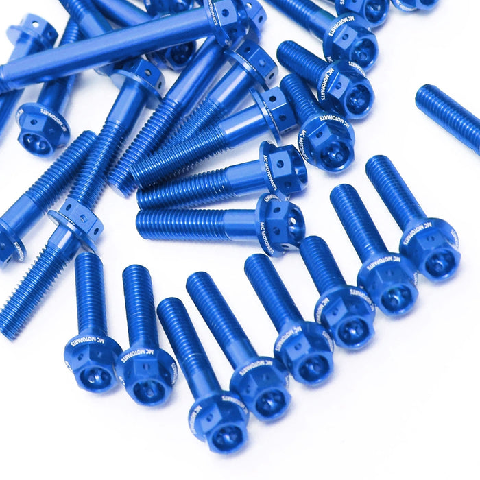 Blue Honda CB500X 2013-2019 CNC Crankcase Cover Bolt Kit