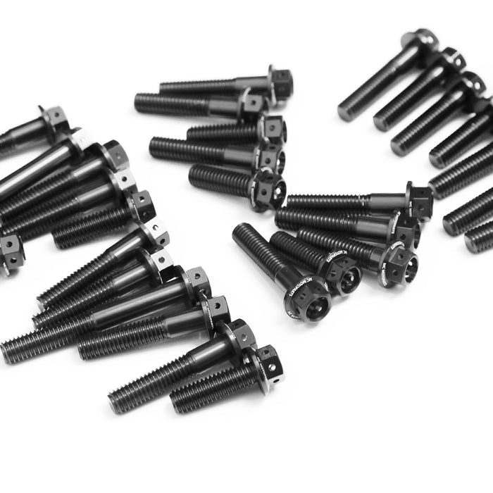 Black Honda CB600F Hornet 1998-2006 CNC Crankcase Cover Bolt Kit