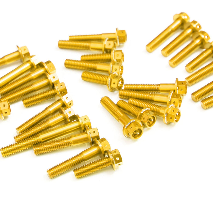 Gold Honda CB600F Hornet 1998-2006 CNC Crankcase Cover Bolt Kit