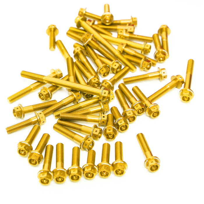 Gold Honda CB600F Hornet 2009-2013 CNC Crankcase Cover Bolt Kit