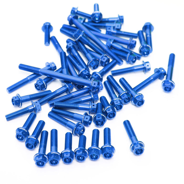 Blue Honda CB600F Hornet 2009-2013 CNC Crankcase Cover Bolt Kit