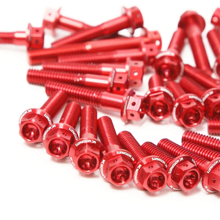 Red Honda CBF600 N S 2004-2006 CNC Crankcase Cover Bolt Kit