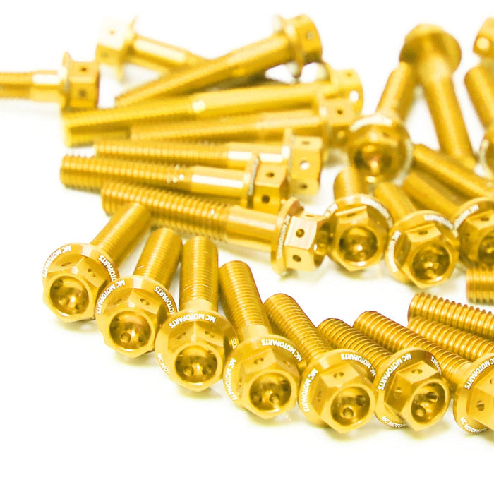 Gold Suzuki DL 1000 V-Strom 2002-2017 CNC Crankcase Cover Bolt Kit
